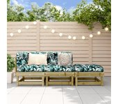 Juego de muebles de jardín 3 piezas | conjunto de comedor | conjunto de descanso madera de pino impregnada cfw438812