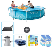Paquete de piscina - intex - alrededor - 305x305x76 cm + accesorios cb25
