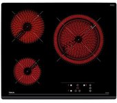 Vitrocerámica teka tz6316 5400w 3 zonas negro 60 cm