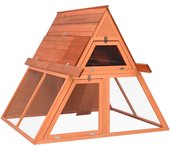 Conejera de madera maciza de abeto 152x127x109,5 cm