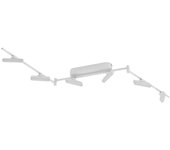 Foco led eldrin de lindby, blanco, 6 luces, barra de luz, foco empotrado, lámpara de techo, lámpara de pared