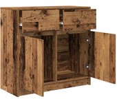 Aparador | aparador de comedor | armario de cocina con cajón madera antigua 80x34x76cm madera ingeniería cfw45230