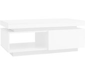 Conjunto mueble tv + mesa baja alto brillo con iluminación led – panel de partículas