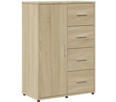 Aparador | aparador de comedor | armario de cocina de madera de ingeniería roble sonoma 60x31x84 cm cfw87519