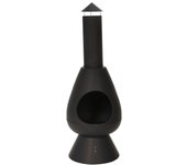 Chimenea con salida de humos ambiental 110 cm negra progarden