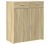 Aparador | aparador de comedor | armario de cocina de madera contrachapada roble sonoma 80x42,5x93 cm cfw87082