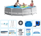 Paquete de piscina - intex - alrededor - 305x305x76 cm + accesorios a1889