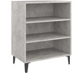 Aparador | aparador de comedor | armario de cocina de madera contrachapada gris hormigón 57x35x70 cm cfw20978