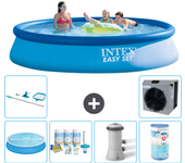 Paquete de piscina - intex - alrededor - 396x396x84 cm + accesorios a746