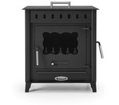 Prensa stove vesubio 1 - estufa de leña 12.6kw, horno, eficiencia energética, estilo tradicional