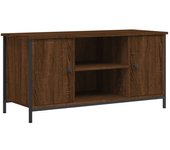 Mueble de tv de contrachapado de roble marrón 100x40x50 cm