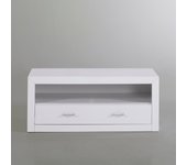Mesa de tv, medidas 50 x 120 x 50 cm (altoxanchoxfondo), madera en pìno macizo y tablero mdf, color blanco lacado.
