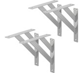 Lote de 4 soportes de balda de aluminio ángulo de balda soporte de balda grapa de balda consola