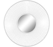 Espejo de pared home esprit blanco metal espejo urbano 90 x 2 x 90 cm