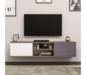 Mueble tv ayze antracita nogal blanco