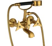 Mezclador exterior de bañera color latón cepillado con ducha de mano mamoli gio ponti 1030f214002g - latón cepillado