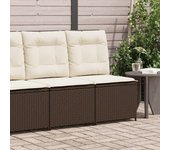 Maison exclusive - sillón reclinable de jardín con cojines ratán sintético marrón