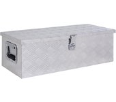 Caja de herramientas homcom aluminio plata 76x33x25 cm