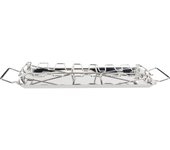 Parrilla plegable de acero inoxidable para asar muslos de pollo con bandeja de goteo, accesorio para barbacoa