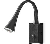 Aplique lector skin led smd 2w 3000k negro exo 955a-l0102a-02