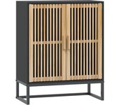 Aparador | aparador de comedor | armario de cocina de madera contrachapada negro 60x30x75 cm cfw57532