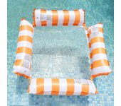 Flotadores inflables para piscina, balsas flotantes multiusos 4 en 1 para piscina, hamaca de agua, flotador inflable para silla de piscina, naranja