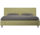 Cama sin somier acolchada 180x200 microfibra verde adele