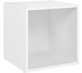 Mueble de tv de contrachapado blanco 37x35x37 cm