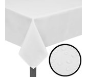 5 manteles blancos 220 x 130 cm