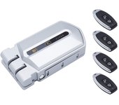 Cerradura invisible plata con alarma de 95db 4 mandos
