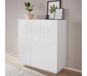 Aparador mueble salón 100 x 43 cm cocina 2 puertas blanco moderno klain