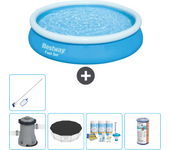 Paquete de piscina - bestway - alrededor - 366x366x76 cm + accesorios cb15