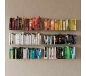 Juego de 6 estantes flotantes de pared alysa 60x15x15cm - acero blanco mate - apto para pladur - kion home