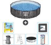 Paquete de piscina - bestway - alrededor - 427x427x107 cm + accesorios cb35