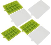 3 moldes para cubitos de hielo, bandeja de silicona cuadrada apilable para cubitos de hielo de 15 rejillas