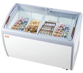 Vevor vitrina refrigerada profesional helados, mostrador helados 362 l, congelador móvil con tapa cristal, 4 cestas malla,2 puertas corredizas cristal