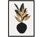 Art-poster -bouquet no.5 - kubistika - con marco negro 30 x 40 cm