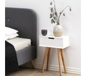 Lokka, table de chevet scandinave blanc mesilla de noche escandinava blanca