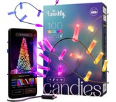 Luces led para árbol de navidad twinkly candies twkc100rgb-g 6 m forma de vela