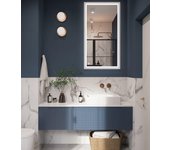 Shine line led espejo sin marco 65x120 cm, interruptor y almohadilla antivaho