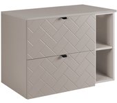 Mueble de baño, cashmere, 80 x 57 x 46 cm, tiradores negros