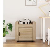 Maison exclusive - carrito de escritorio contrachapada roble sonoma 60x45x60 cm