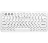 Teclado compacto inalámbrico por bluetooth logitech k380/ blanco
