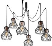 Lámpara de techo tortum-n-1054 negro metal diámetro 140x113 cm