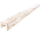Viga imitación madera 16cm de ancho x 13cm de alto x 3m de largo color decape medio decorativa de poliuretano vu0002d-m