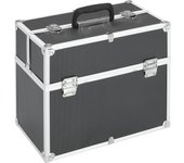 Maison exclusive - estuche de maquillaje aluminio negro 38x23x34 cm