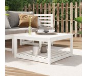 Vidaxl mesa de jardín madera maciza pino blanco 82,5x82,5x45 cm