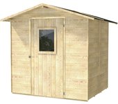 Caseta de jardín de madera con puerta simple y ventana 200x200 cm 214h