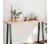 Tablero de madera maciza sin tratar con borde a juego