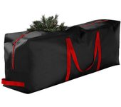 Bolsa de almacenamiento para árbol de navidad, bolsa para árbol de navidad 122x38x51cm, tela oxford impermeable con asa reforzada, negra
